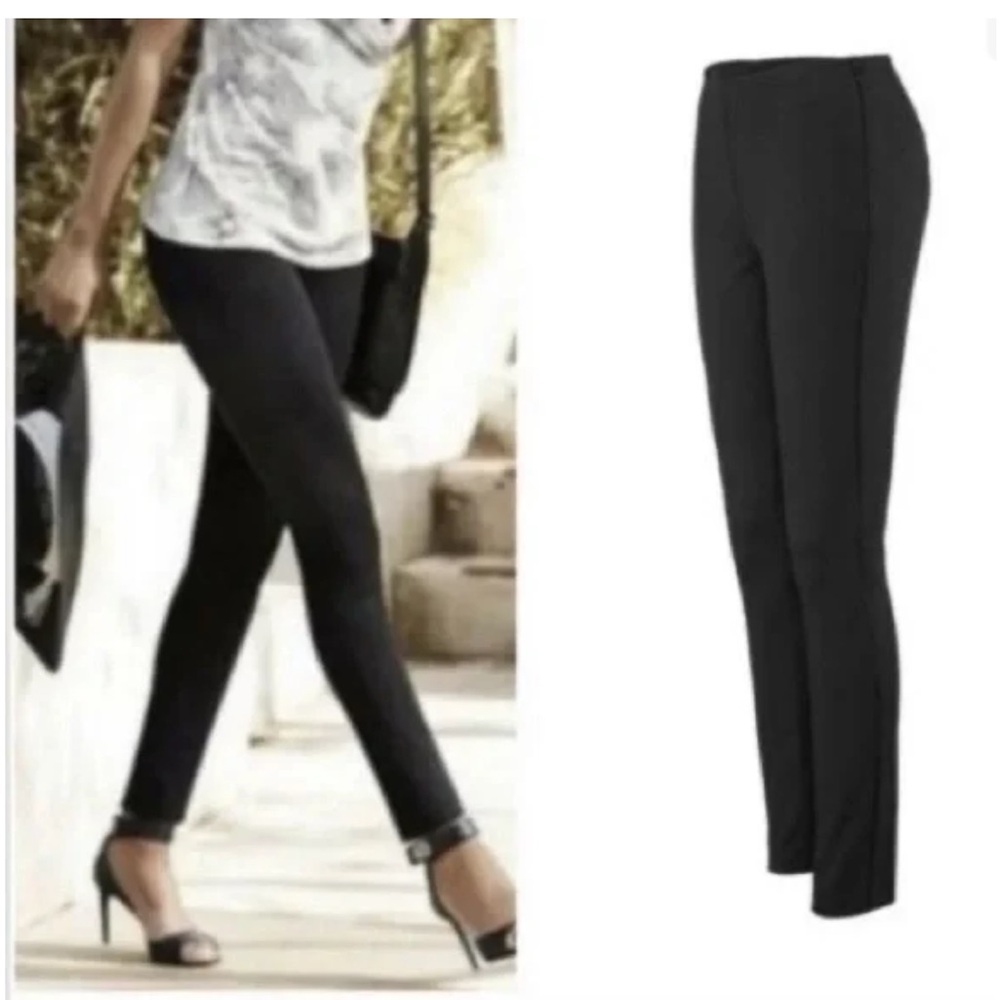 CAbi Women's Black Stretch Pencil Trouser Slim Side Zip Style #5174 - Size 10